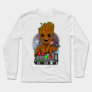 Baby Tree Don't push the button Long Sleeve T-Shirt